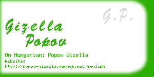gizella popov business card